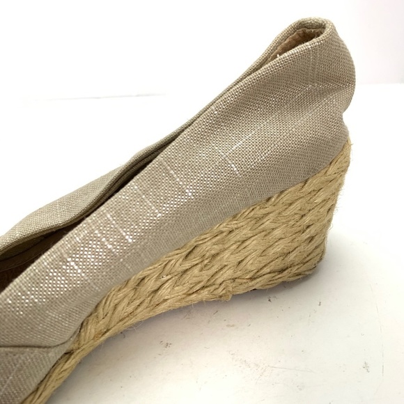 Ralph Lauren CECILIA Linen Espadrille Wedges sz 9 - Picture 8 of 16